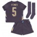 Maillot de foot Angleterre John Stones #5 Extérieur vêtements enfant Europe 2024 Manches Courtes (+ pantalon court)